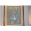 Image 4 : FRAMED ORIGINAL MADGE TENNENT CHARCOAL DRAWING; SIGNED & DTD 1939 (28 1/4" X 34 3/4")