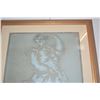 Image 6 : FRAMED ORIGINAL MADGE TENNENT CHARCOAL DRAWING; SIGNED & DTD 1939 (28 1/4" X 34 3/4")
