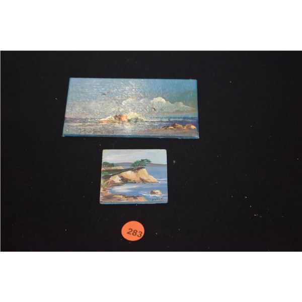 MINIATURE OIL PAINTINGS (2 PCS)