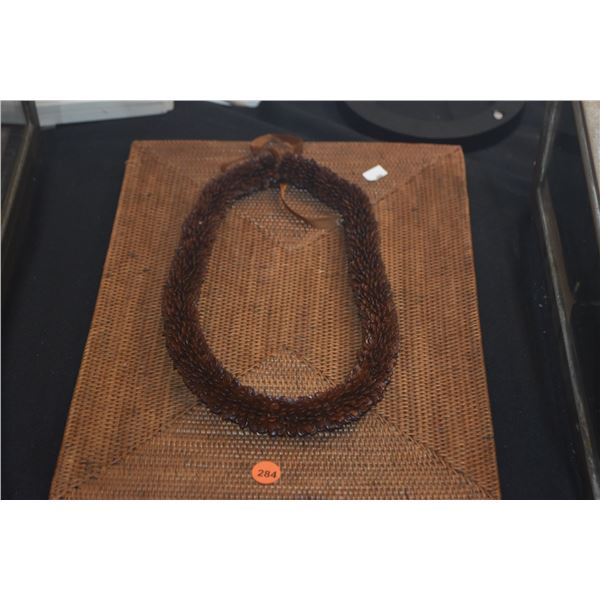 HALE KOA SEED LEI IN THE POE POE STYLE