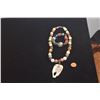 Image 1 : JADE & BONE HORSE NECKLACE & MIXED COLLECTOR'S BEAD BRACELET (2 PCS)