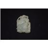 Image 3 : ANTIQUE CHINESE NEPHRITE WHITE JADE CARVING OF BOY & FLOWER BASKET W/WOOD STAND (2")
