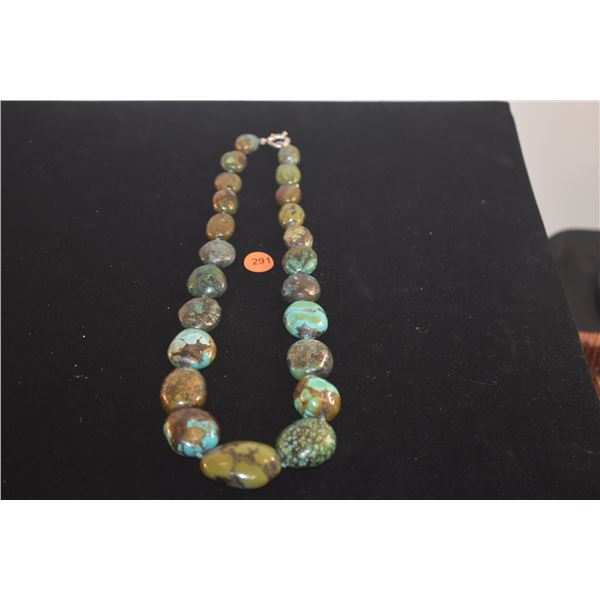 26" GRADUATED TIBETAN TURQUOISE NECKLACE