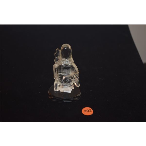 CRYSTAL LONG LIFE GOD W/STAND (3 1/2")