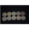Image 13 : 1940-1949 WASHINTON SILVER QUARTERS - 1940 (4), (1941 (6), 1942 (11),1943 (10), 1944 (10), 1945 (5),
