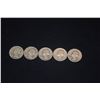 Image 14 : 1940-1949 WASHINTON SILVER QUARTERS - 1940 (4), (1941 (6), 1942 (11),1943 (10), 1944 (10), 1945 (5),