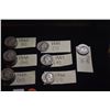 Image 3 : 1940-1949 WASHINTON SILVER QUARTERS - 1940 (4), (1941 (6), 1942 (11),1943 (10), 1944 (10), 1945 (5),