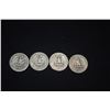 Image 5 : 1940-1949 WASHINTON SILVER QUARTERS - 1940 (4), (1941 (6), 1942 (11),1943 (10), 1944 (10), 1945 (5),