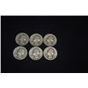 Image 6 : 1940-1949 WASHINTON SILVER QUARTERS - 1940 (4), (1941 (6), 1942 (11),1943 (10), 1944 (10), 1945 (5),