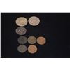 Image 5 : 1830 CAPPED BUST HALF DOLLAR, BRAIDED HAIR LARGE CENT, COPPER COINS (5) & PEACE SILVER DOLLARS (2) (