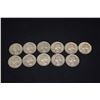Image 10 : 1950-1959 WASHINGTON SILVER QUARTERS - 1950 (6), 1951 (5), 1952 (5), 1953 (12), 1954 (11), 1955 (1),