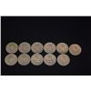 Image 11 : 1950-1959 WASHINGTON SILVER QUARTERS - 1950 (6), 1951 (5), 1952 (5), 1953 (12), 1954 (11), 1955 (1),