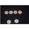 Image 14 : 1950-1959 WASHINGTON SILVER QUARTERS - 1950 (6), 1951 (5), 1952 (5), 1953 (12), 1954 (11), 1955 (1),