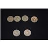 Image 15 : 1950-1959 WASHINGTON SILVER QUARTERS - 1950 (6), 1951 (5), 1952 (5), 1953 (12), 1954 (11), 1955 (1),