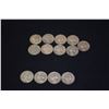 Image 16 : 1950-1959 WASHINGTON SILVER QUARTERS - 1950 (6), 1951 (5), 1952 (5), 1953 (12), 1954 (11), 1955 (1),