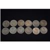 Image 9 : 1950-1959 WASHINGTON SILVER QUARTERS - 1950 (6), 1951 (5), 1952 (5), 1953 (12), 1954 (11), 1955 (1),