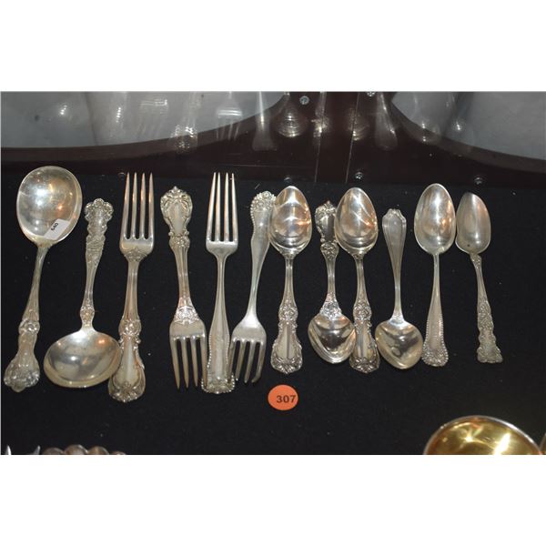 ASSORTED STERLING FORKS & SPOONS (469.6 GTW) (12 PCS)