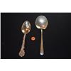 Image 1 : STERLING SERVING SPOONS (1 HAND HAMMERED) (163.3 GTW) (2 PCS)