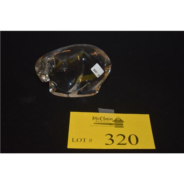 DANSK CRYSTAL POLAR BEAR; SIGNED