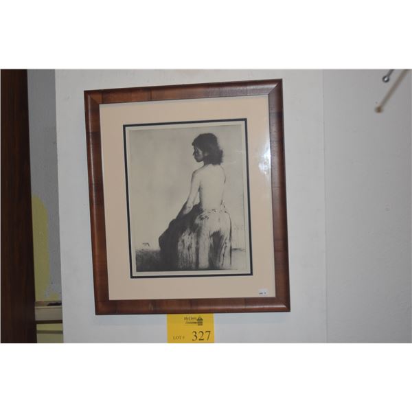 FRAMED JOHN KELLY PRINT (17 1/4" X 20")