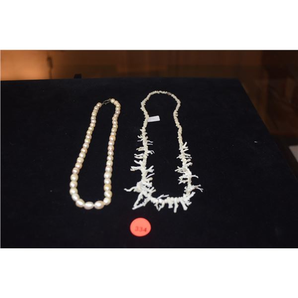 PEARL & CORAL NECKLACES (2 PCS)