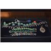 Image 1 : STERLING SILVER & MALACHITE, AGATE, LAPIS, ETC. JEWELRY (SOME MARKED MEXICO) (9 PCS)
