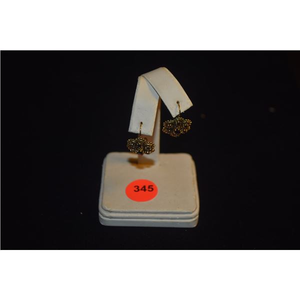 14K (TESTED) GARNET EARRINGS (5 GTW)