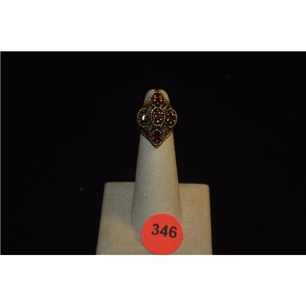14K (TESTED) GARNET RING (7.9 GTW)