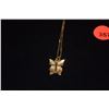 Image 2 : 14K BUTTERFLY PENDANT W/14K BOX CHAIN (18") (6.4 GTW)