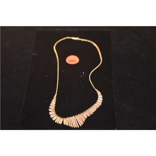 14K ROSE GOLD, WHITE GOLD & YELLOW GOLD NECKLACE (16") (18.7 G)