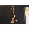 Image 2 : MING'S CARVED CICADA PENDANT ON SILK CORD W/14K BALE & CLASP