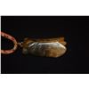 Image 4 : MING'S CARVED CICADA PENDANT ON SILK CORD W/14K BALE & CLASP