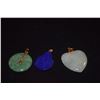 Image 3 : 14K JADE PENDANTS & 14K CARVED LAPIS LAZULI PENDANT (3 PCS)