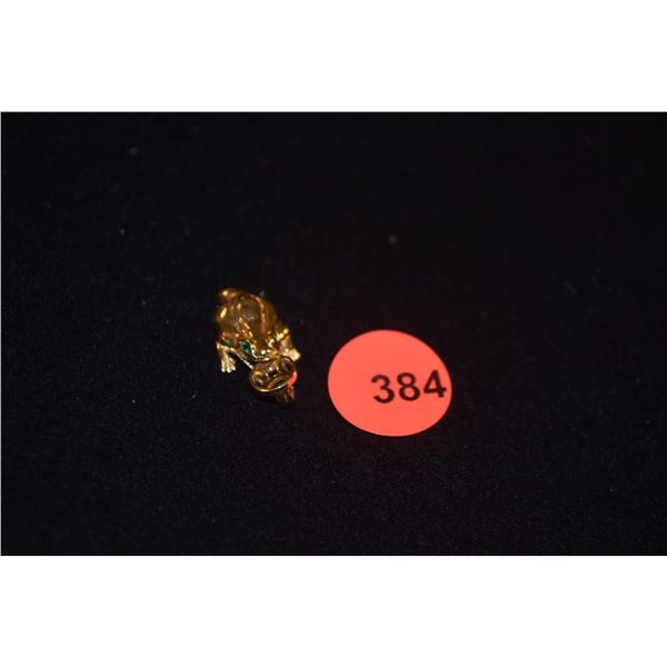 14K (TESTED) "LUCKY FROG" CHARM (3.6 G)