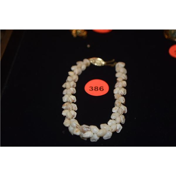 NI'IHAU SHELL BRACELET W/CLASP (MARKED 14/20)