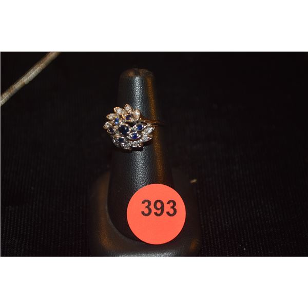 14K WG SAPPHIRE & DIAMOND RING (4.1 GTW)