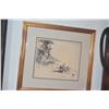 Image 3 : FRAMED ORIGINAL JOHN KELLY, "OLD HAWAII"; SIGNED (20" X 18 3/4")