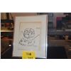 Image 1 : FRAMED BALD EAGLE PRINT; PICASSO (11 1/2" X 14 1/2") (DOES NOT INCLUDE STAND)