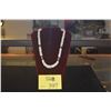 Image 1 : 23" HAWAIIAN NI'IHAU SHELL NECKLACE, MOMI SHELLS & RED & PINK KAHELELANI IN POE POE STYLE