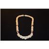Image 7 : 23" HAWAIIAN NI'IHAU SHELL NECKLACE, MOMI SHELLS & RED & PINK KAHELELANI IN POE POE STYLE