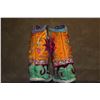 Image 8 : 2 PAIR VINTAGE CHINESE EMBROIDERED CHILD'S BOOTS (DOES NOT INCLUDE STAND)