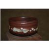 Image 2 : TEA BOWL W/KEAWE ASH & WHITE GLAZE BRUSHSTROKES; HIGA (5" X 3") (DOES NOT INCLUDE STAND)