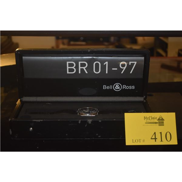 BELL & ROSS AVIATION INSTRUMENTS BROI-97 RESERVE DE MARCHE WATCH W/ORIGINAL BOX & PAPERWORK