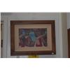 Image 2 : KOA FRAMED PAINTING, MAKAHIKI; SIGNED GASTON '07 (18 1/2" X 14 1/2")