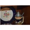 Image 2 : MIXED LOT: JAPANESE PORCELAIN PLATES, BEER STEIN, MODEL SHIP & VINTAGE MCCOY POTTERY MAC DOG COOKIE 