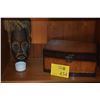 Image 1 : WOODEN MASK, STORAGE BOX & ALOHA AIRLINES DISH (3 PCS)