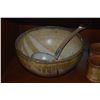 Image 2 : CERAMIC BOWL W/LADLE & ASSORTED CERAMIC MUGS (7 PCS)