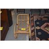 Image 1 : MID CENTURY BAMBOO & RATTAN CHILD'S ROCKING CHAIR