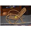 Image 2 : MID CENTURY BAMBOO & RATTAN CHILD'S ROCKING CHAIR