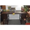 Image 2 : 3 PC - CHINESE HEAVY BLACKWOOD SCHOLAR'S DESK W/4 DRAWERS (59" X 29 1/2" X 31 1/4")